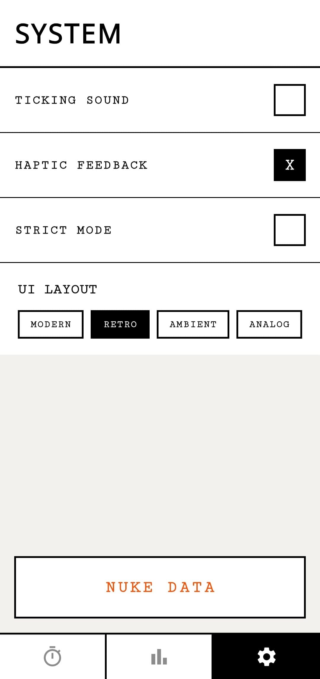 Timerr Retro Theme Settings