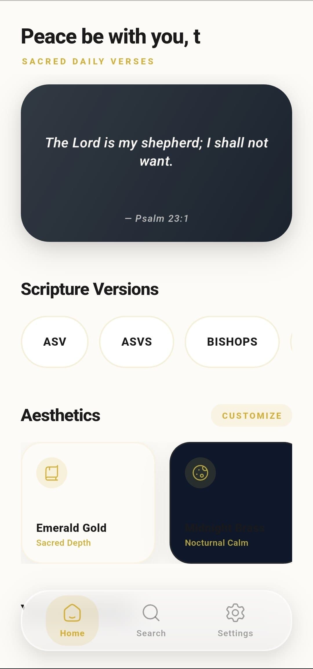 Bible App Lock home screen showing app lock management